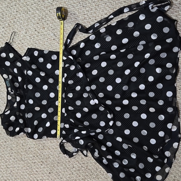 Charming Black and White Polka Dot Dress - Picture 9 of 13